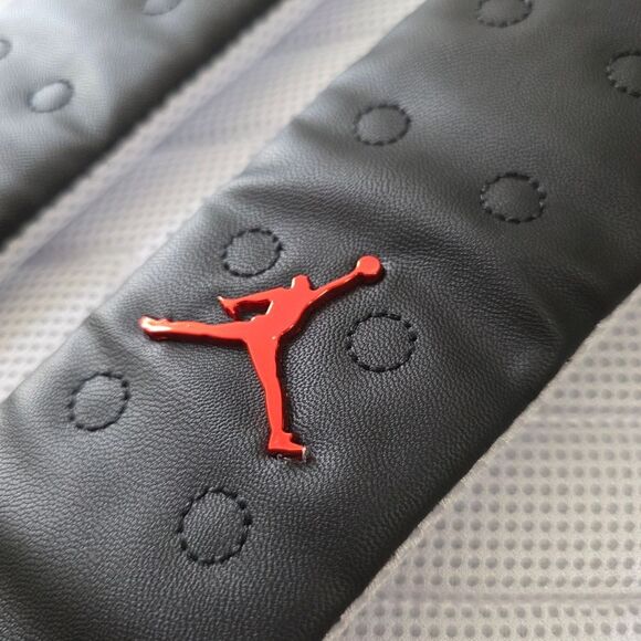 Nike Air Jordan Retro 13 XIII Backpack Bag Playoffs Black White Red Leather New - Picture 5 of 13